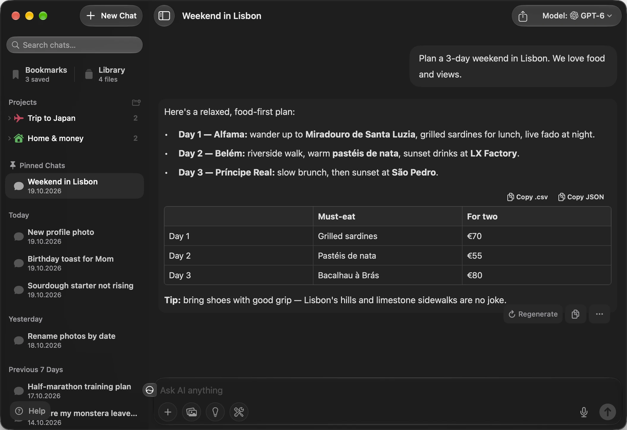 App preview